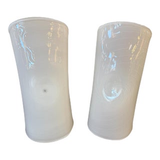 1970s Murano Spiral Glass Wall Sconces - a Pair For Sale