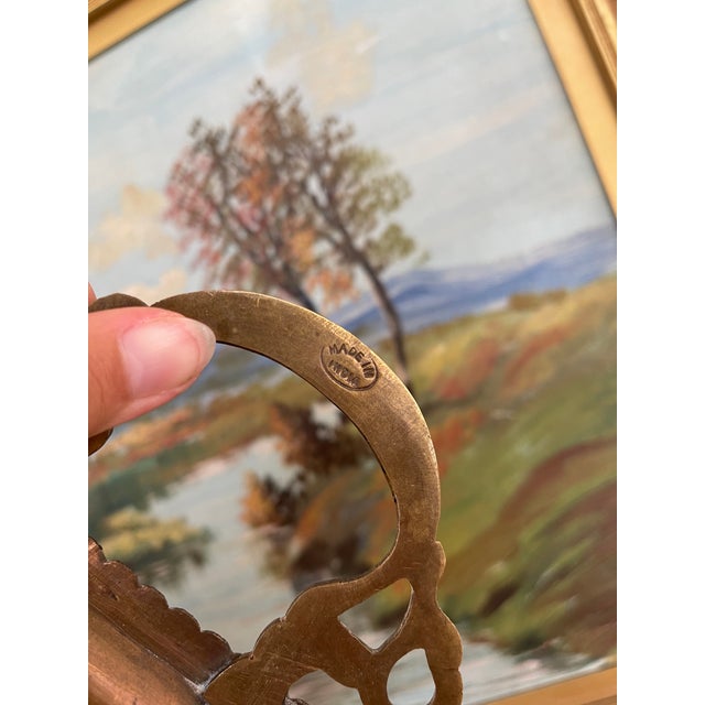 Vintage Hand-Etched Peacock Serving Tray - Made in India For Sale - Image 9 of 11