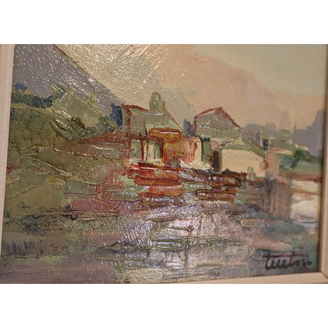1970s Bruno Tintori, Landscape, 1974, Oil & Plywood & Wood & Canvas, Framed For Sale - Image 5 of 11