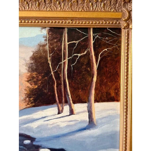 Gary Steffen (Listed Artist b.1939, Co) Oil Painting on Canvas Titled Snow Banks. Gallery Label, Very Fine Frame For Sale In Philadelphia - Image 6 of 14