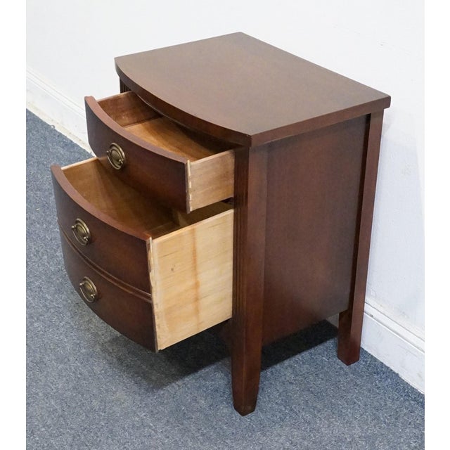 Dixie Furniture Solid Mahogany Traditional Duncan Phyfe Style 20" Two Drawer Nightstand 965 For Sale In Kansas City - Image 6 of 14