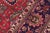 1980s Shabby Chic Persian Tabriz Red/Blue Wool Rug - 9'8'' X 15'0'' For Sale - Image 5 of 10