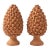 Pair of Hand-Finished Terracotta Pine Cone Finials For Sale