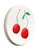 Contemporary Circle Cherries - Original Vibrant Abstract Fruit Still Life Painting on Panel by Will Beger For Sale - Image 3 of 11