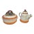 Mid 20th Century Sandra Schmitt McKenzie River Pottery Stoneware Teapot & Lidded Casserole Set, Rustic Studio Art Pottery For Sale