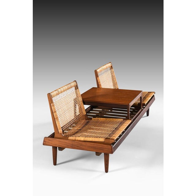 1950s Sofas in Cane and Teak by Hans Olsen, 1957, Set of 2 For Sale - Image 5 of 11