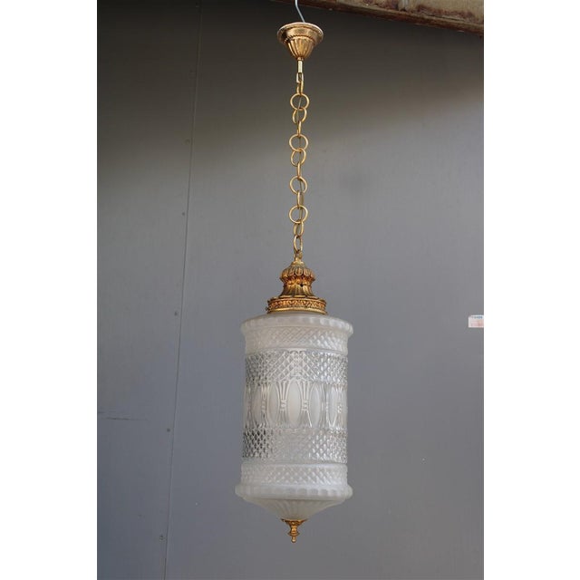 Lantern in Engraved Crystal and Brass, Italy, 1950s For Sale - Image 18 of 18