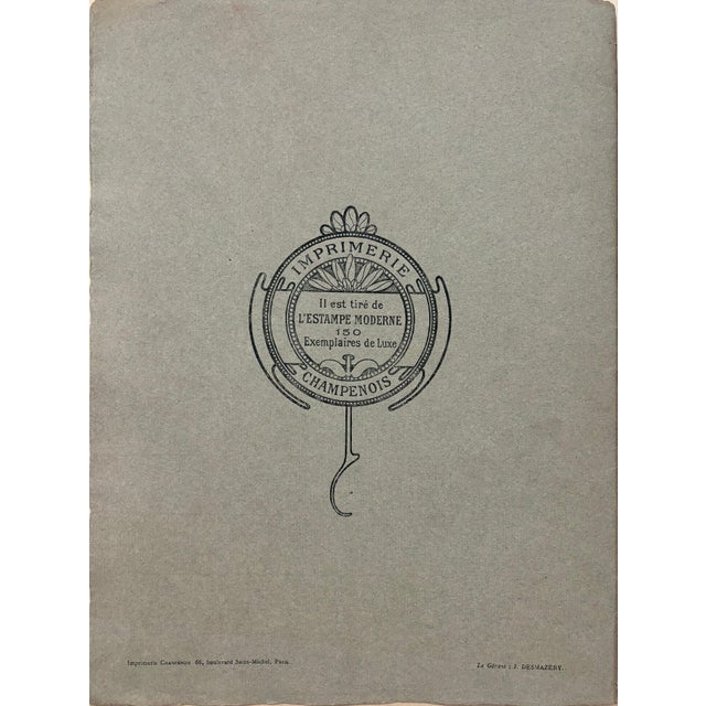 Henri Guinier, Nuit Douce, 1899, Original Lithograph For Sale - Image 9 of 10