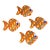 Mid-Century Boho Chic Coastal Palm Beach Chic Fish Napkin Rings - Set of 4. For Sale