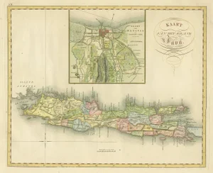 Antique Map of Java and Batavia of Indonesia, 1818