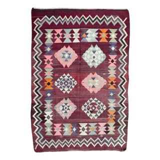 Mid-Century Turkish Anatolian Kilim Rug, 1950s For Sale