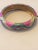Bright Pink 1970s Kramer Multi-Color Enamel Hinged Bangle Bracelet For Sale - Image 8 of 8