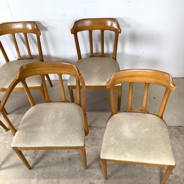 Mid-Century Modern Set of Six Tomlinson Mid-Century Modern Walnut Dining Chairs, Circa 1960s For Sale - Image 3 of 12