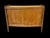 Oak sideboard with typical 1950s splayed legs, original melamine top a large shelf behind the sliding doors.