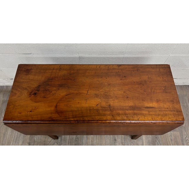 Antique George III Chippendale Style Mahogany Drop Leaf Table For Sale - Image 4 of 12