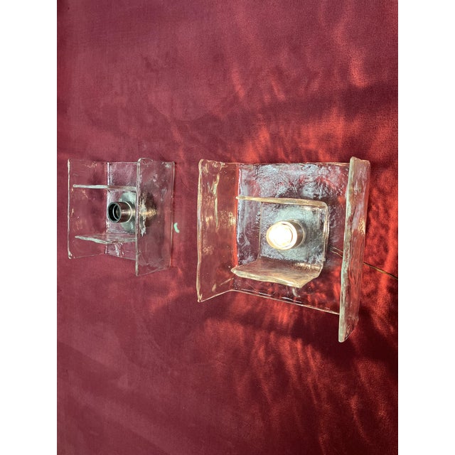 1960s Vintage Glass Wall Lamps from Kalmar, 1960s, Set of 2 For Sale - Image 5 of 18
