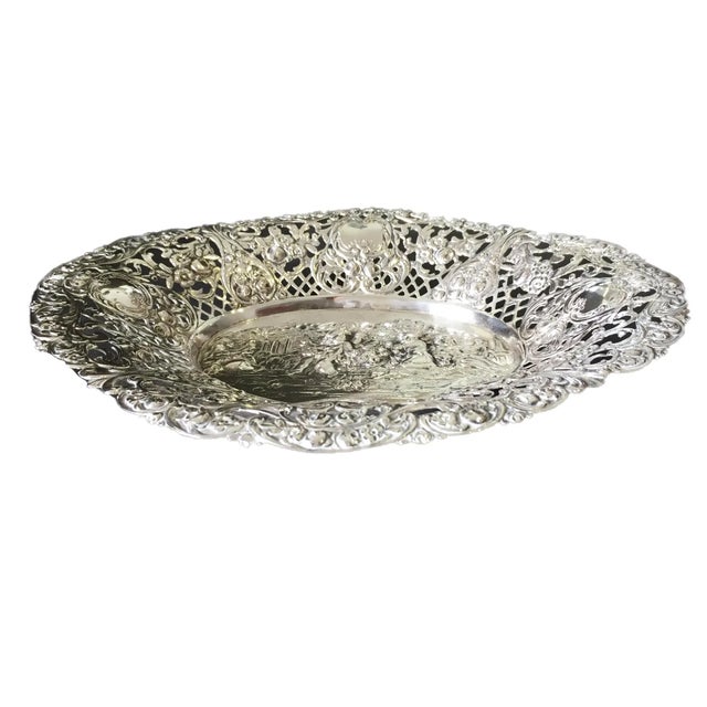 German 800 Silver Pierced Oval Bowl/Basket , c.1900 For Sale In New York - Image 6 of 10