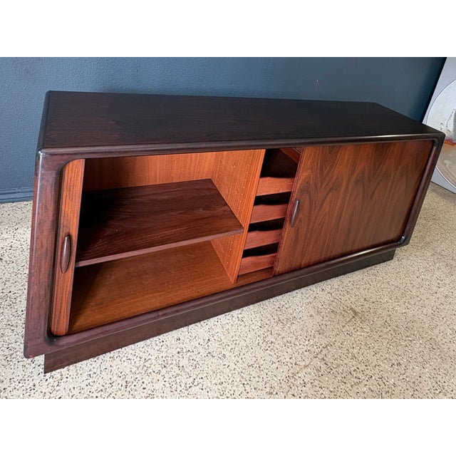 Dyrlund Rosewood Tambour Door Credenza by Dyrlund For Sale - Image 4 of 12