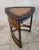 1970s French Side Table Faux Ostrich Leather Bamboo Wood For Sale - Image 10 of 13