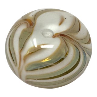 Vintage David R Boutin Art Glass Paperweight 1979 Rainbow Glassworks 3" Signed For Sale