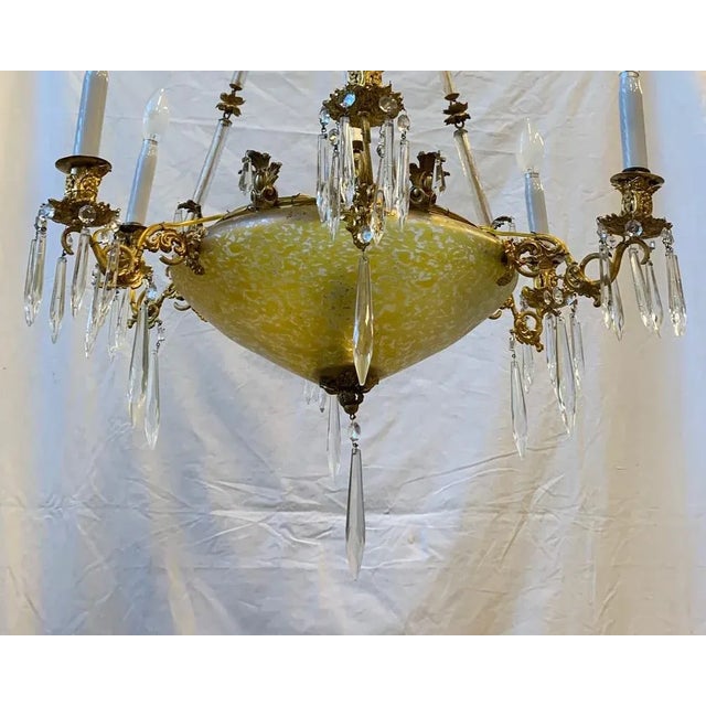 Austrian Acid Glass Chandelier, 1900s For Sale - Image 11 of 13