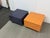 Purple + Orange Peg Board Storage Tables on Casters, Set of Two For Sale - Image 10 of 12