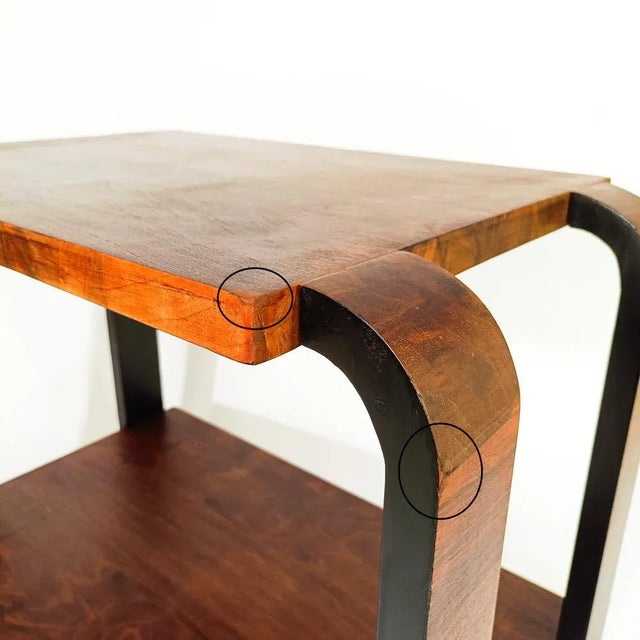 Art Deco Italian Sculptural Side Table in the style of Osvaldo Borsani, 1930s For Sale - Image 9 of 14