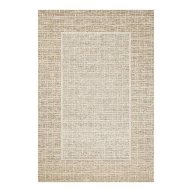 Chris Loves Julia x Loloi Briggs Wheat / Ivory 2'-3" x 3'-9" Accent Rug For Sale