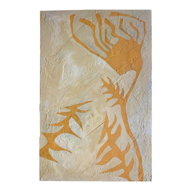 2026 "Le Erbaccia" Contemporary Unframed Botanical Painting on Canvas by Artist r.k. Red For Sale