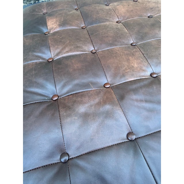 2000 - 2009 Lee Industries Tufted Square Cocktail Ottoman For Sale - Image 5 of 12