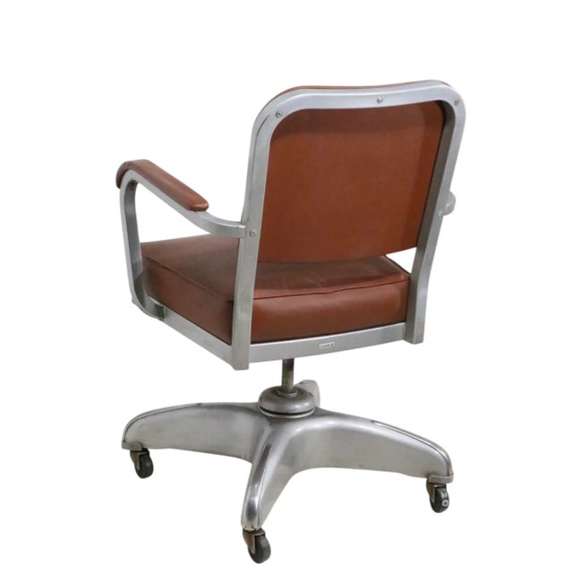 Plastic Industrial Mid 20th Century Swivel Tilt Office Desk Chair by Cole For Sale - Image 7 of 13