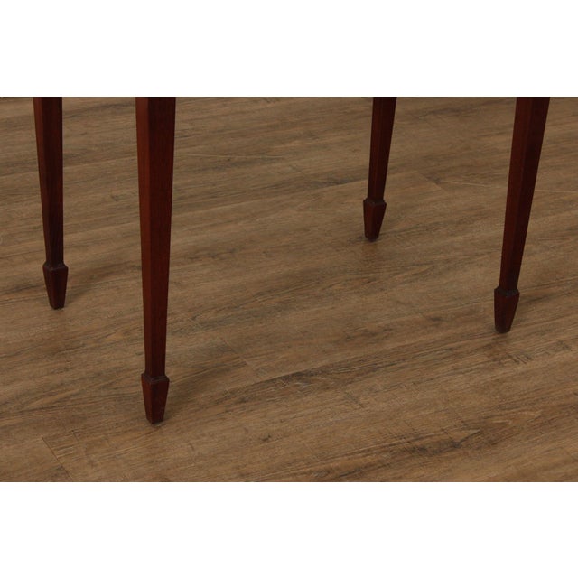 Hekman Federal Style Inlaid Mahogany And Yew Wood Side Table For Sale - Image 12 of 12