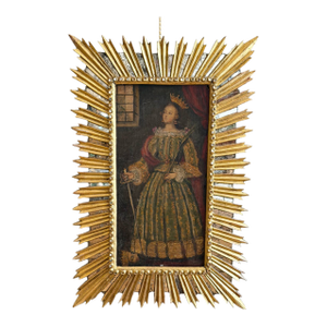 18th Century Italian School Portrait of a Crowned Female Figure With Sword Regular Price