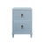 Wood Matthew Izzo Home Novalie Light Blue Matte Lacquer Fluted Front Side Table With Antique Brass Drawer Pulls For Sale - Image 7 of 7