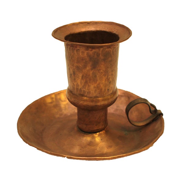 Arts & Crafts Hammered Copper Candle Holder Chairish