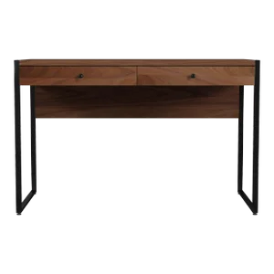 Drake 2 Drawer Walnut Writing Desk, Dark Brown