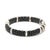 Modern Lagos Caviar .28ctw Diamond & Black Ceramic Bead Bracelet, Sterling Silver For Sale - Image 3 of 8