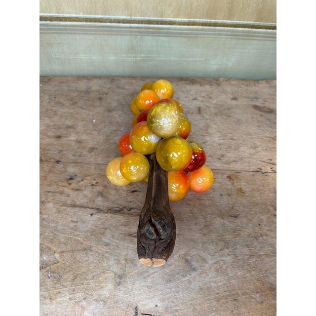 Stone Large Vintage Italian Alabaster Grape Cluster Sculpture For Sale - Image 7 of 10