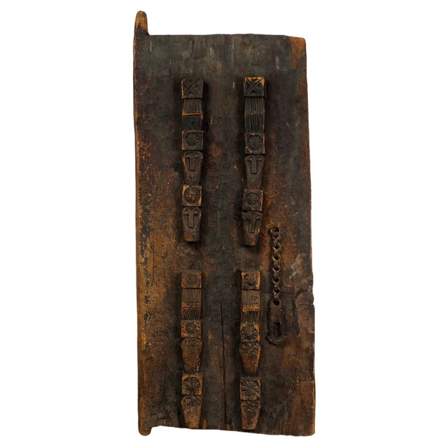 Antique Carved Wooden Door, Nuristan, Afghanistan For Sale