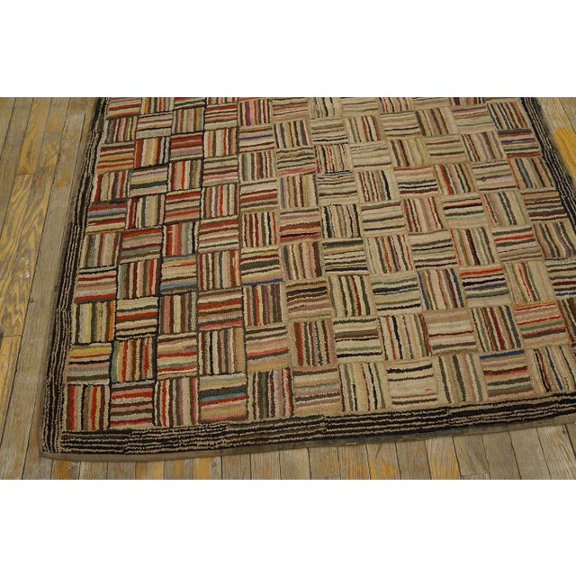 Antique American Hooked Rug For Sale - Image 12 of 14