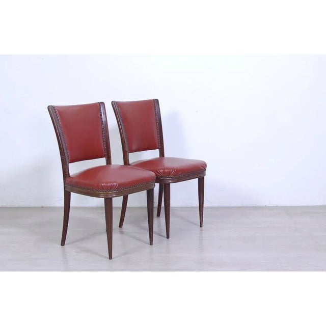 Beautiful pair of vintage chairs, original design and production of the 1950s. The chairs are part of the Arredo Studio...