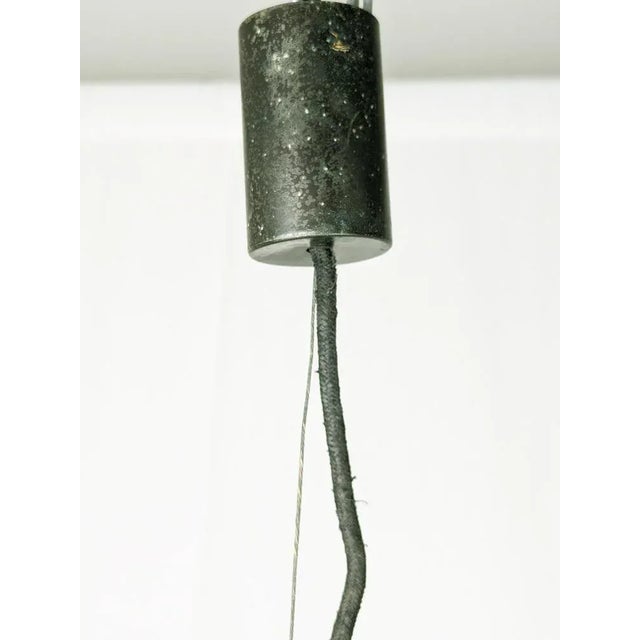 Black Yellow and White Incamiciato Murano Glass Pendant Lamp by A. Pianon for Vistosi, 1960s For Sale - Image 8 of 14