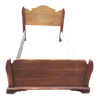Mid 20th Century Monterey-Style Twin Bedframe For Sale