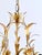 Mid-Century Modern French Gilt and Silvered Tole Leaf 5-Light Chandelier, 1960s For Sale - Image 3 of 16