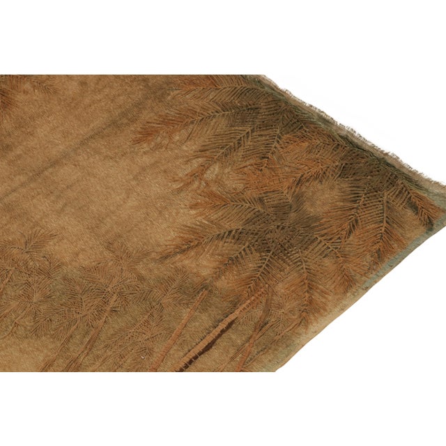 Late 19th Century Handwoven Antique Japanese Tapestry in Beige-Brown Tiger Pictorials For Sale - Image 5 of 7