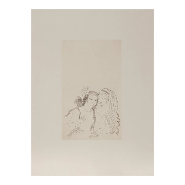 1960s "Two Gypsies" Etching by Marie Laurencin For Sale