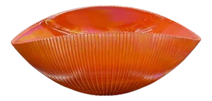 2000s Yalos Casa Murano Iridescent Orange Italian Hand-Blown River Glass Sculpture Shell Bowl