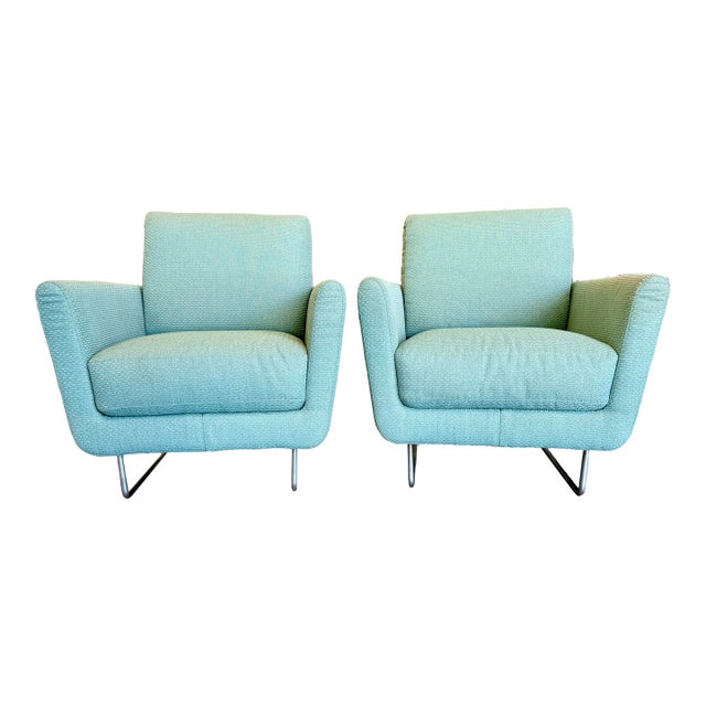 Pair of Mario Bellini Flight Lounge Chairs For Sale