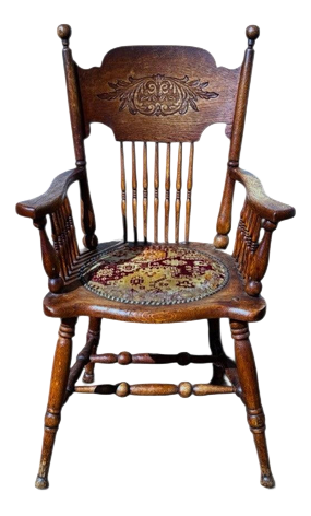 Victorian Armchair with Turned Legs