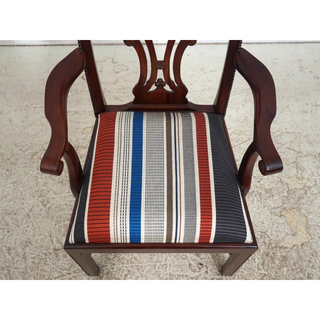 Wood Set of 8 Maitland Smith Mahogany Dining Chairs For Sale - Image 7 of 18